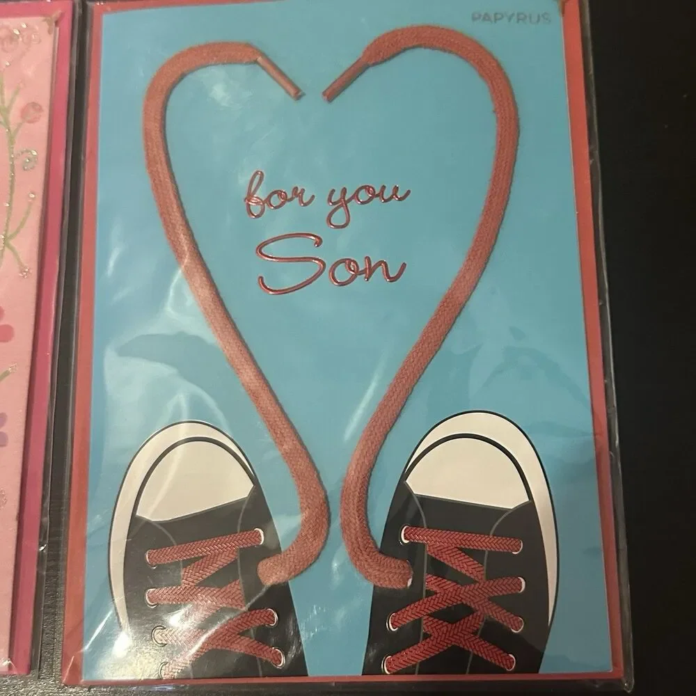 Papyrus Valentine‎ Cards For Son And For Daughter 2 Cards